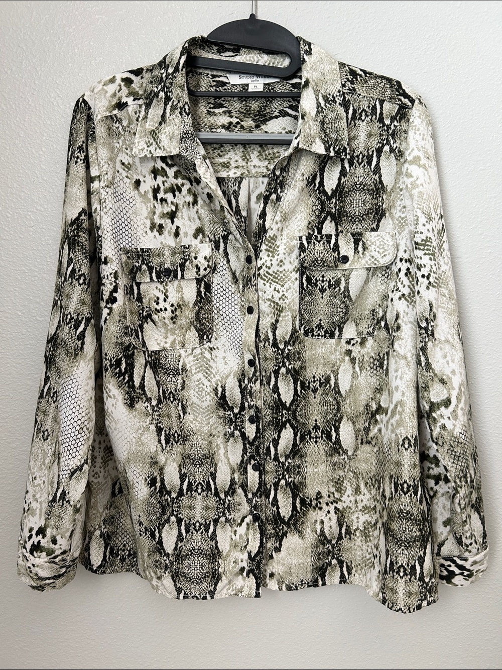 Animal Print Button Up Blouse
